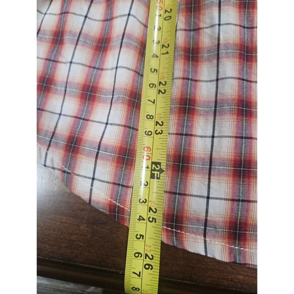 Panhandle Slim Embroidered Plaid Enamel Snap Button Up Women's Western Shirt S - Picture 9 of 10